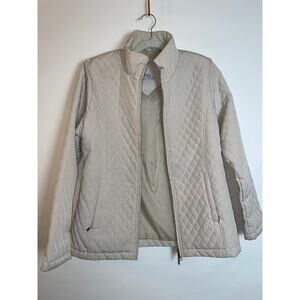 Vantage Diamond Puffer Jacket in Cream - Size M - Classic fit